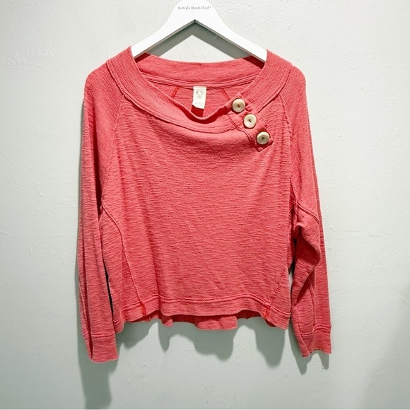 WE THE FREE PEOPLE Women’s Orange DON’T FORGET ME Tunic Top Button Detail Size S - Picture 2 of 7